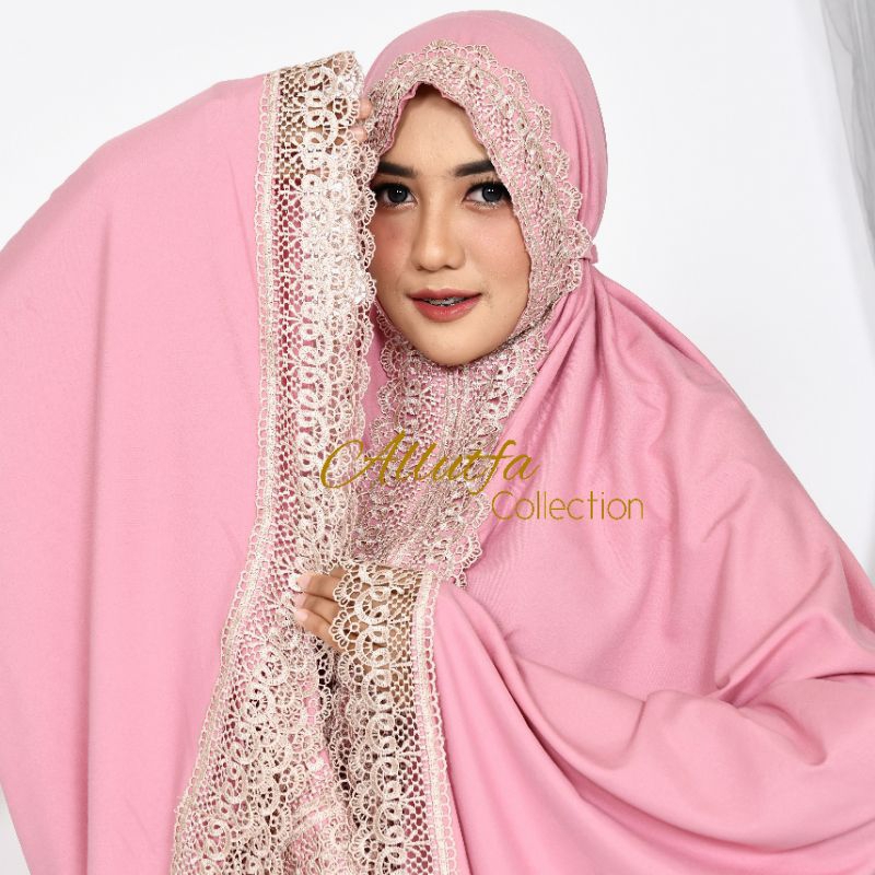 mukena Dewasa 2in1 katun  risleting aktif  depan couple JVR001