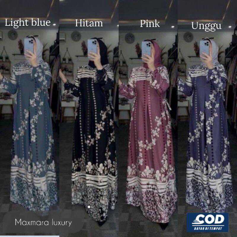 GAMIS PADI MAXMARA SILK.2 | DRESS MUSLIMAH KONDANGAN LEBARAN HAJATAN GLAMOUR MEWAH DRESS MODIS MODER