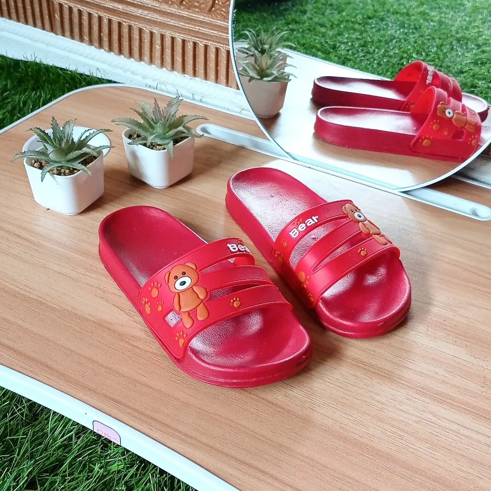 Sandal selop anak / sandal anak karet jelly karakter bear lucu terbaru