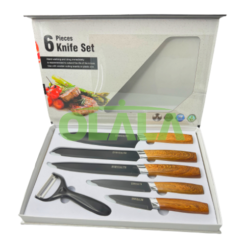 PISAU DAPUR 1 SET 6IN1 PISAU DAGING SET KNIVE 6PCS OLL-CH4298