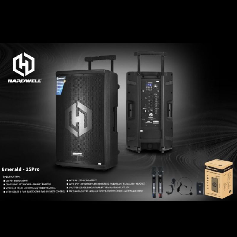 Portable Speaker HARDWELL EMERALD 15 Pro
