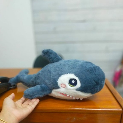 Boneka Ikan Paus Gigi Size 17&quot;/16cm/boneka anim