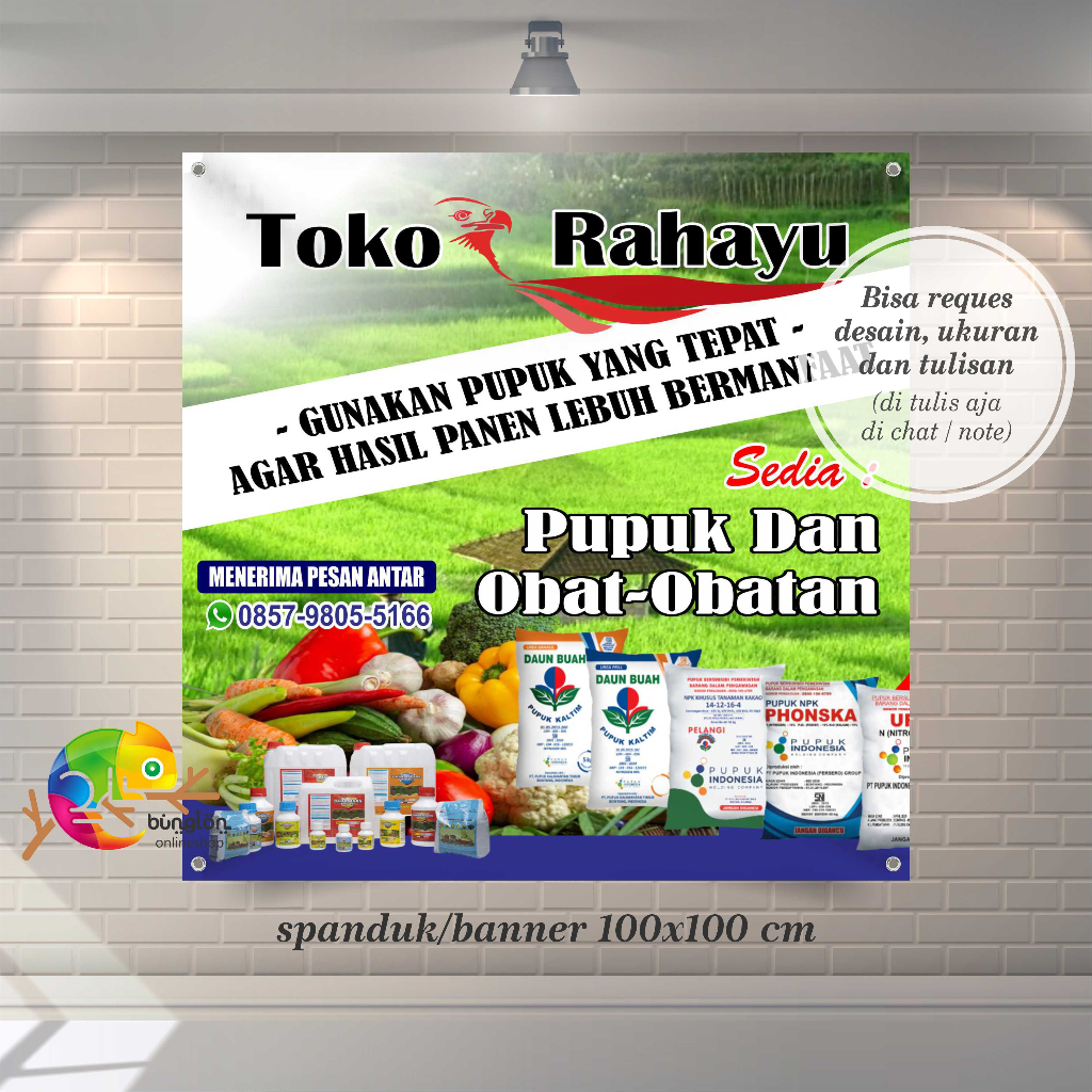Spanduk, Banner Toko Obat Pertanian,Spanduk Toko Pupuk