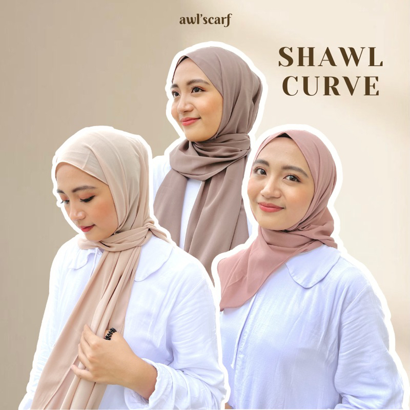 AWL’SCARF - Pashmina Shawl Curve / Pashmina Oval / Bawal Shawl