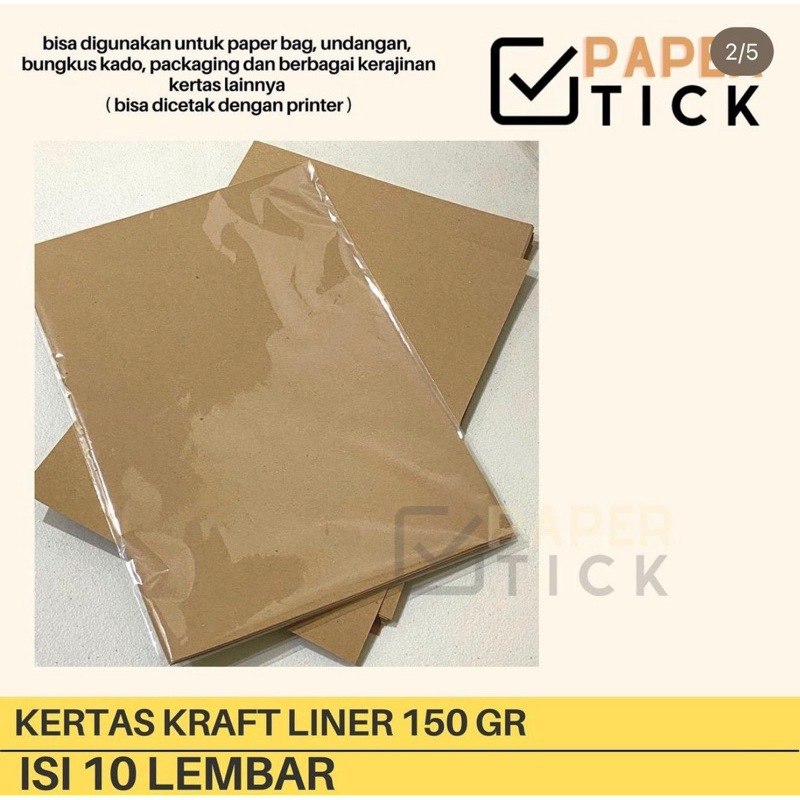 

Kertas Kraft Liner A4 150Gr (1 Bungkus isi 10 Lembar)