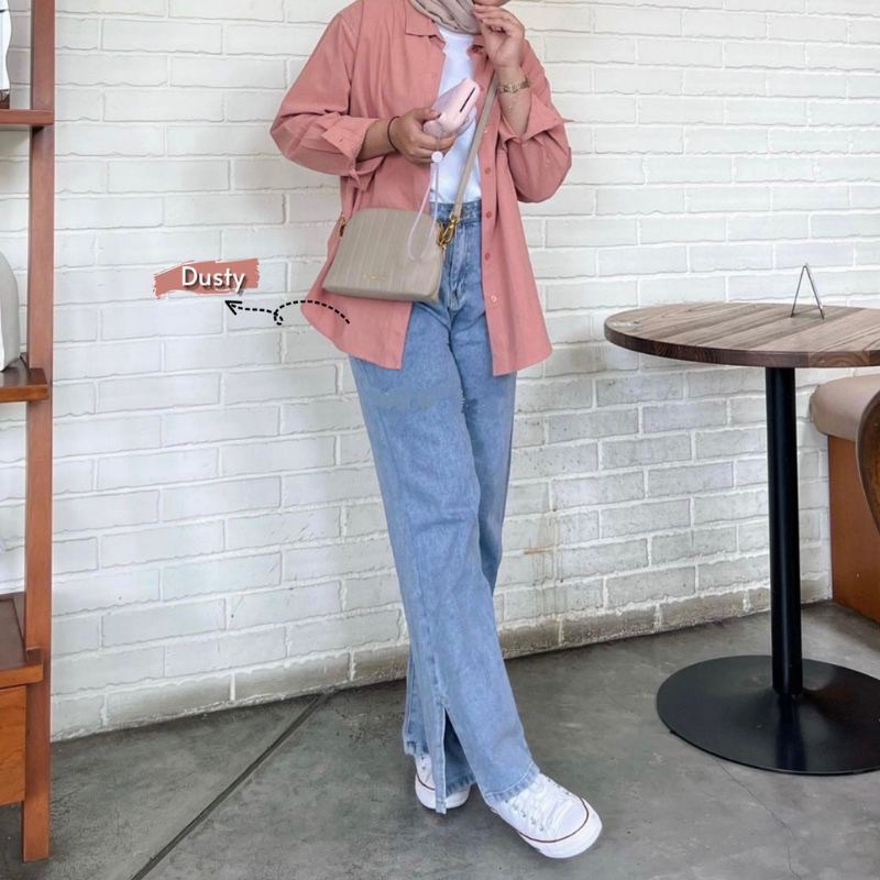 Olivia Kemeja Linen Oversize