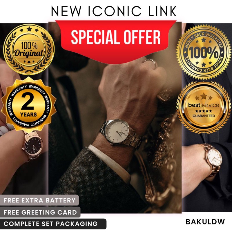 [SPECIAL OFFER - 100% ORIGINAL] NEW Jam Tangan Pria / Wanita DW Daniel Wellington Iconic Link Stainl