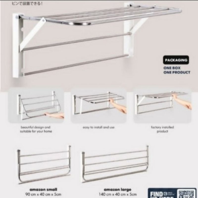 JEMURAN DINDING LIPAT/JEMURAN DINDING STAINLESS