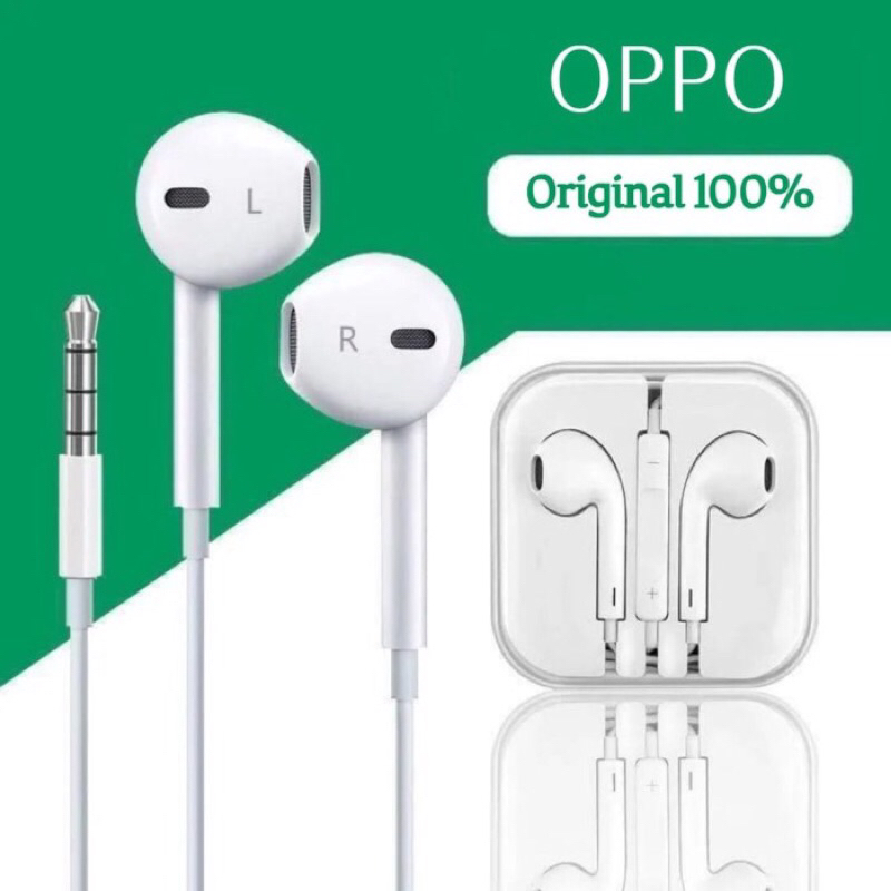 Headset Handsfree OPPO R11 R15 R17 Original 100% Earphone