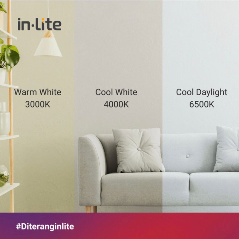 Lampu Led panel Bulat inbow INPS628R tanam plafon 9w 9 w 9 watt INLITE IN LITE IN-LITE