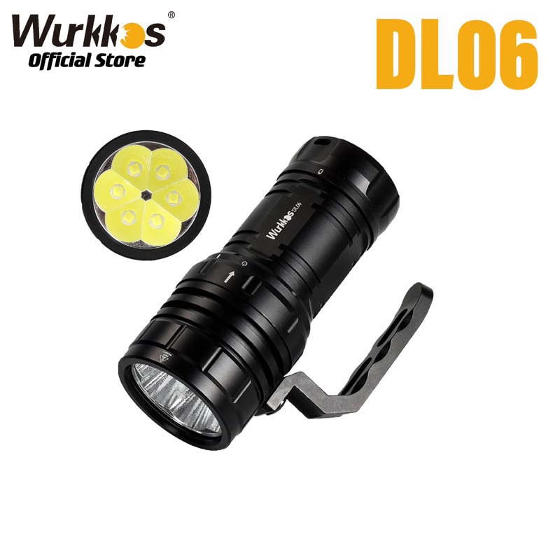 Wurkkos DL06 Scuba Senter LED Diving Selam 6x Cree XHP50.2