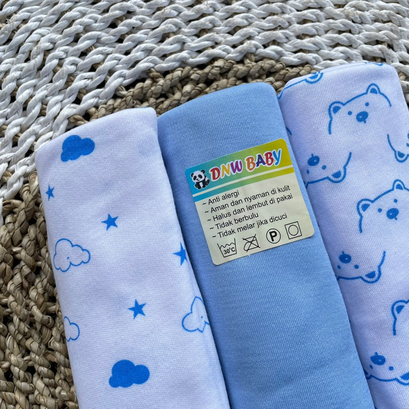 PROMO 7.7 3 PCS Bedong Bayi Pernel Bayi Alas Ompol Bayi Alas Tidur Bayi Selimut Bayi Pernel Warna DNW BABY