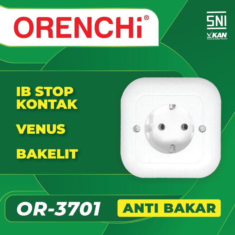 Orenchi Venus IB Saklar Engkel / Stop / Seri / Engkel+Stopkontak tanam