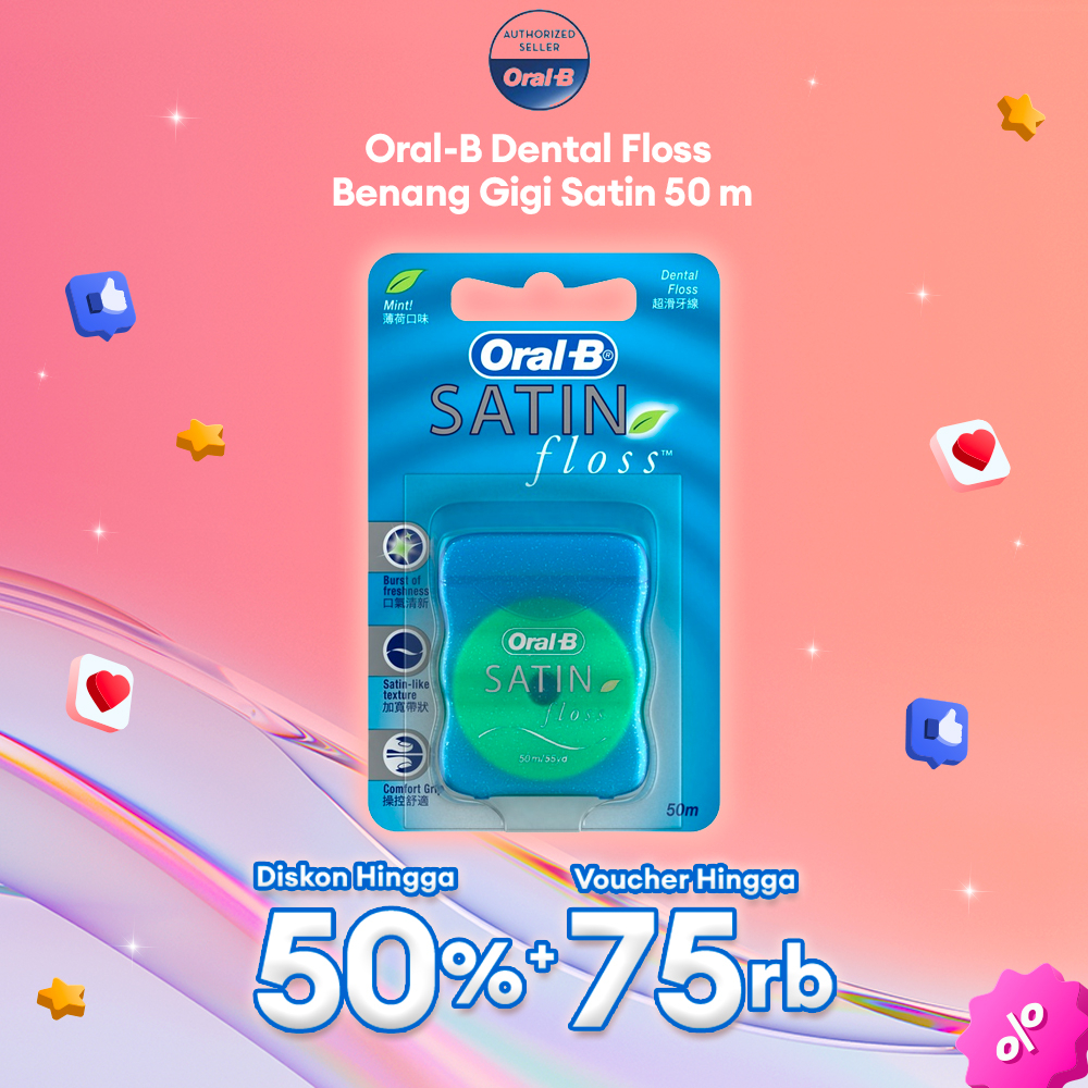 Jual Oral-B Dental Floss Benang Gigi Satin 50 M | Shopee Indonesia