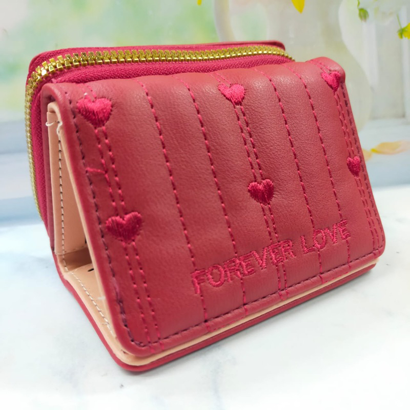 DOMPET WANITA LIPAT RESLETING BORDIR KOREA FOREVER YOUNG