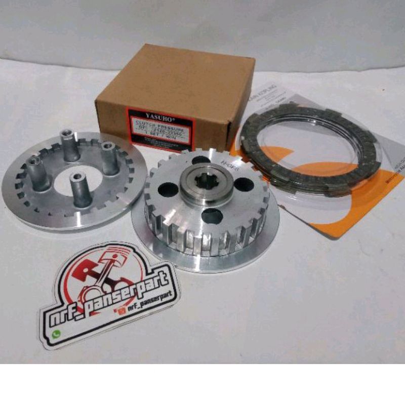 MANGKOK KOPLING WIN 100/ RUMAH KAMPAS KOPLING KAKI EMPAT+LAWAN HONDA WIN 100 RODAPART/YASUHO