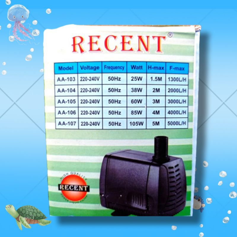 PROMO MURAH Mesin Pompa kolam Koi Aquarium RECENT AA 107