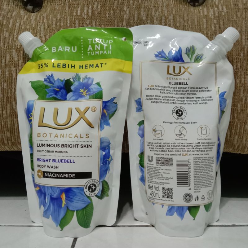 sabun cair Lux 400ml ( kemasan baru tutup anti tumpah ).
