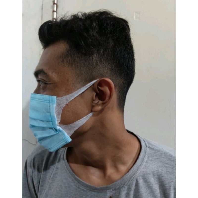 Masker 3 ply Tali Besar Comfort BOX Disposable facemask isi 50 pcs
