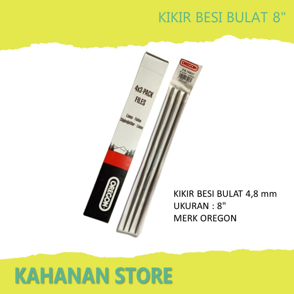 Kikir Gergaji 8" - Kikir Besi 8" - Kikir Besi Kecil 4,8 mm Merk Oregon