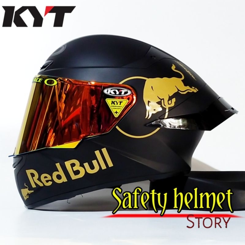 Helm fullface KYT TT Course Black Redbull