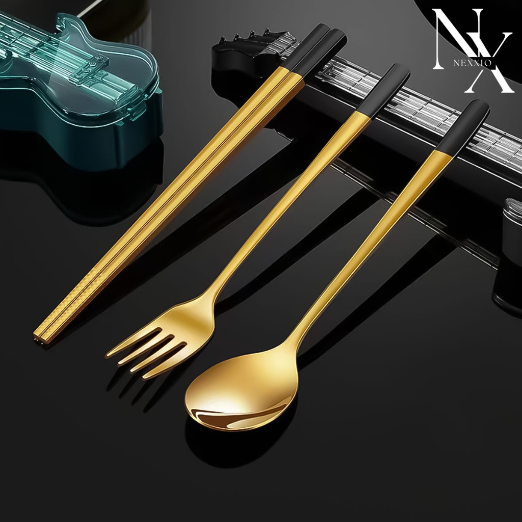 NEXXIO Sendok Makan KOREA / Set Alat Makan Korea Stainless / Stainless Steel Set