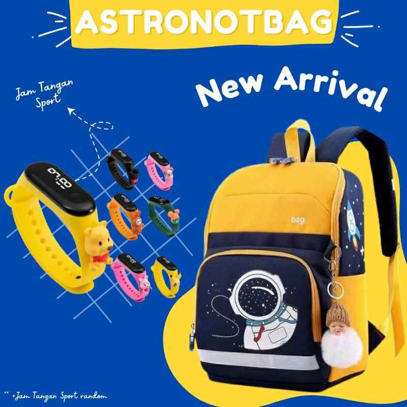 NIQABIS TAS RANSEL ANAK ASTRONOT TAS SEKOLAH LAKI LAKI PG PAUD TK SD BAHAN KANVAS ANAK COWOK MURAH