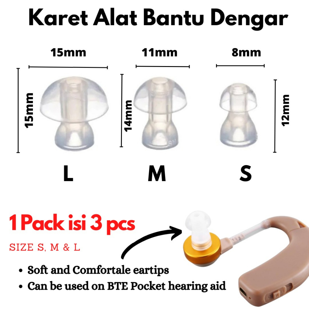 Karet Alat Bantu Dengar Hearing Aid Earplug - KaretHa