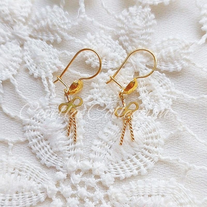 Anting Kupu Ukir Emas Muda 1/2 Gram