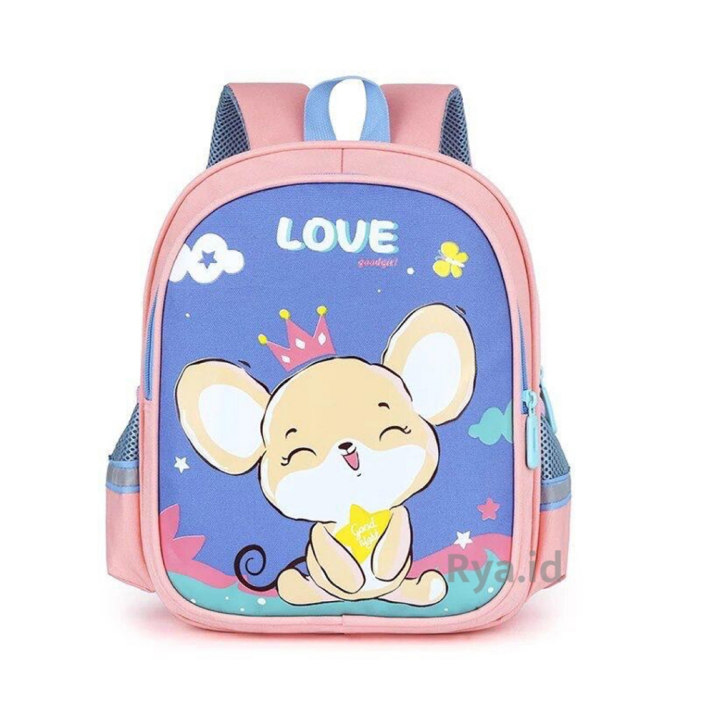 Rya.id / Tas Anak Perempuan Gambar Kucing Ransel Anak Sekolah / Tas Anak Serba Guna New arrival Lagi Hits