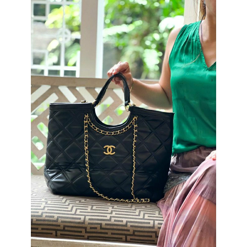 Tas Ch4n3l Maxi Shooping Bag Free Wallet