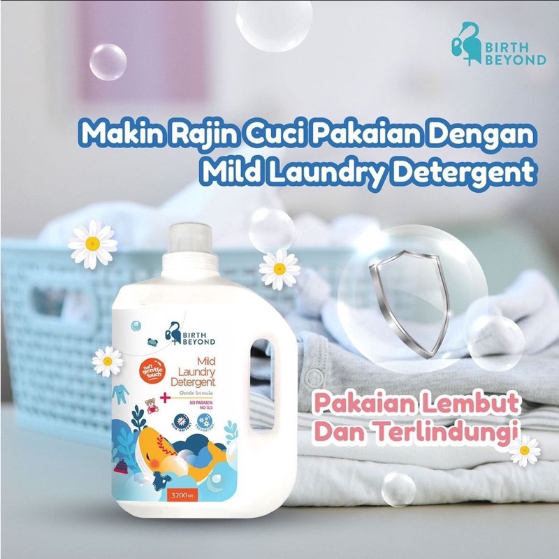 Birth Beyond Mild Laundry Detergent 3,2 L Detergen Pakaian Bayi Sabun cuci baju bayi