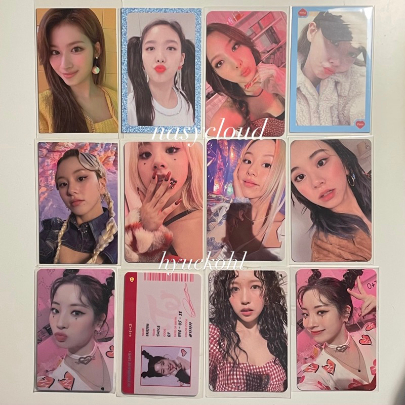 READYSTOCK PC PHOTOCARD TWICE SANA EWO YELLOW NAYEON FOL BREAK IT NAYEON GLITTER POUT TOPI CHAEYOUNG