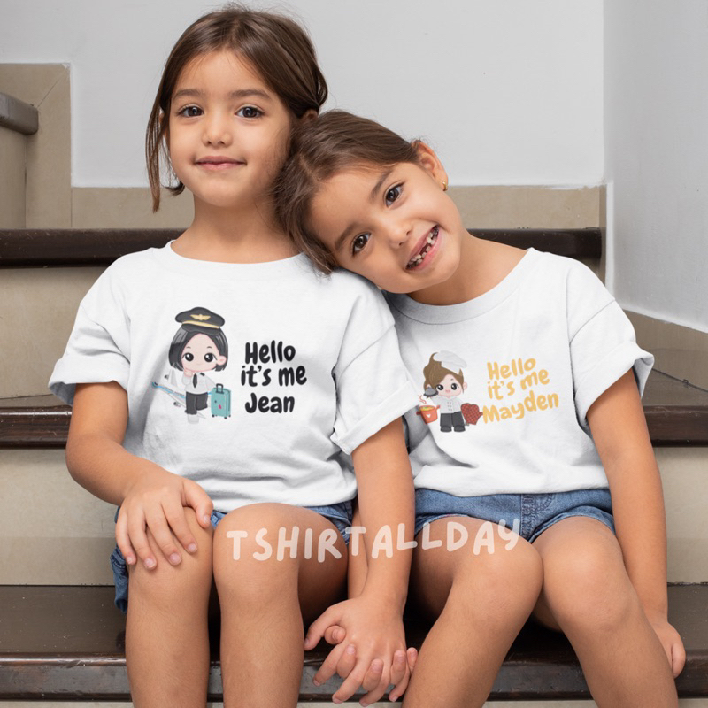 Kaos Anak Cowok Cewek Cita-Cita Karakter Custom Nama dan Gambar Lucu Kado Hadiah Ulang Tahun Birthday