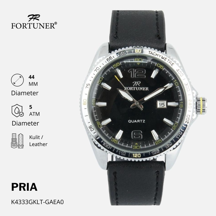 Fortuner Jam Tangan Rantai Pria Korea Original Kulit Ephrim