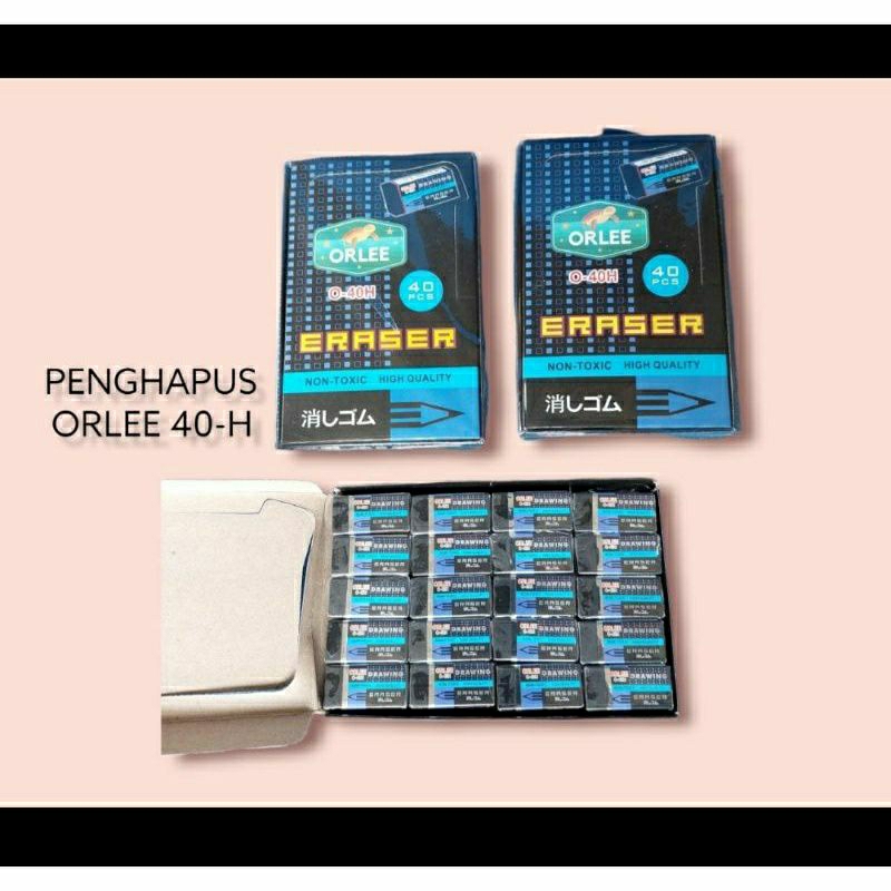 

PENGHAPUS ORLEE 1pack isi 40pcs PENGHAPUS HITAM PUTIH ORLEE MURAH