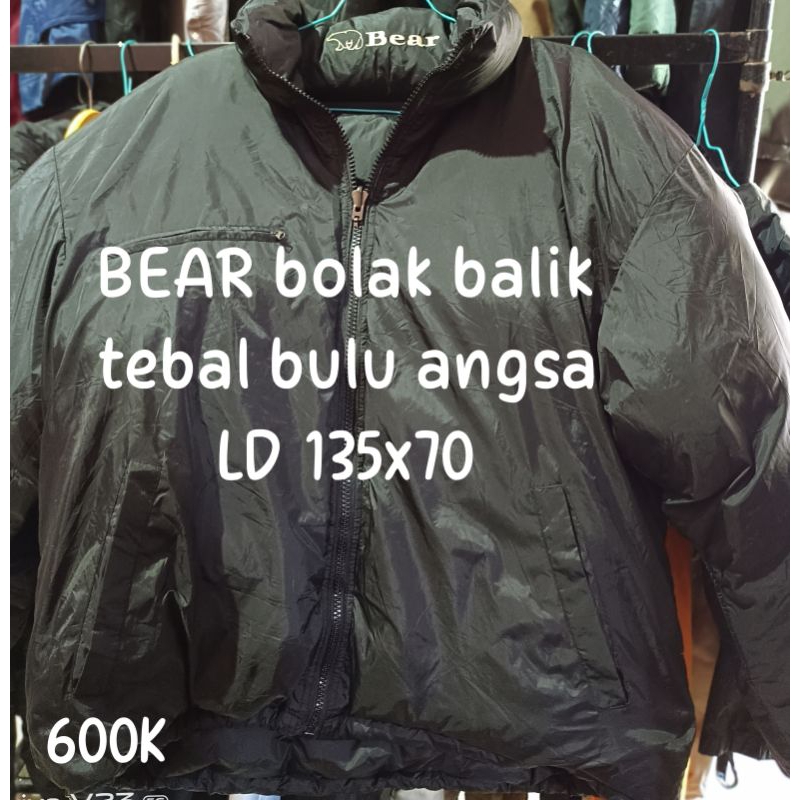 Jaket B34r Bolak Balik Tebal Bulang Bulu Angsa Big Size Jumbo