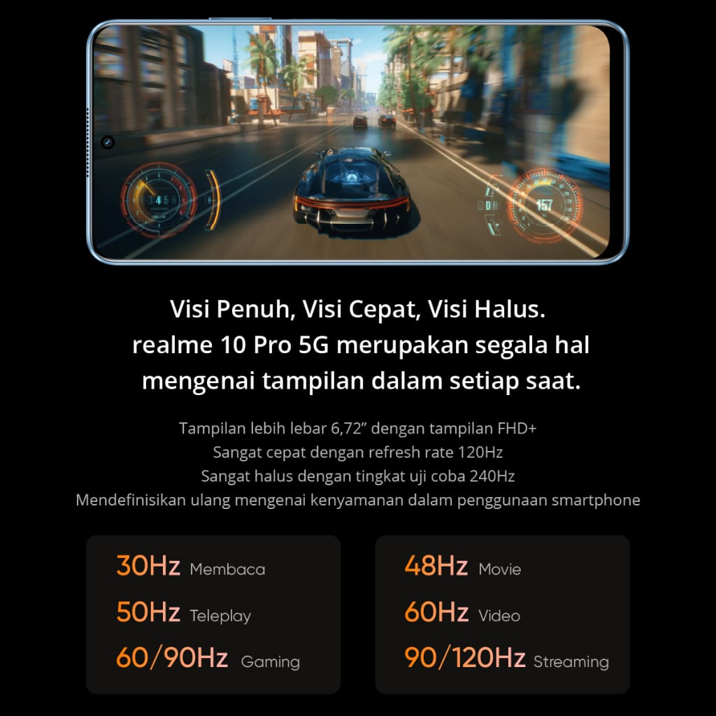 Realme 10 Pro 5G 8GB + 256GB Garansi Resmi Realme Indonesia