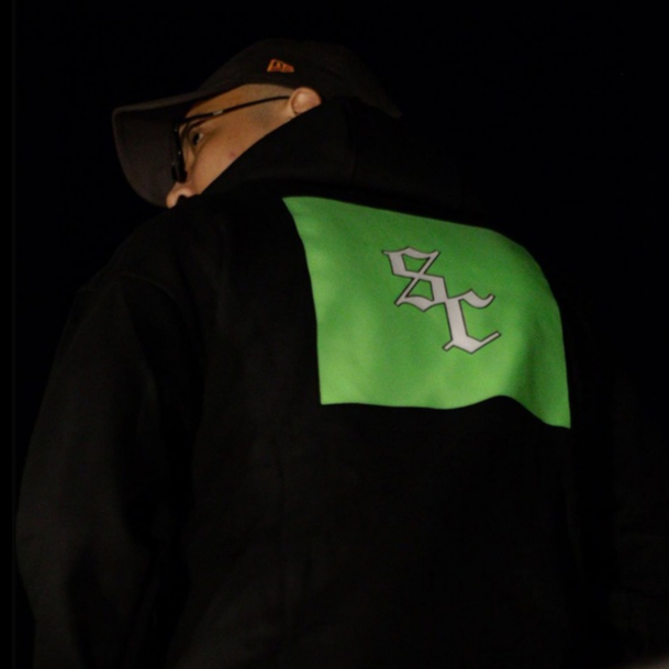 Street Culture.Ind Hoodie Sweatshirt Basic Logo Neon Black
