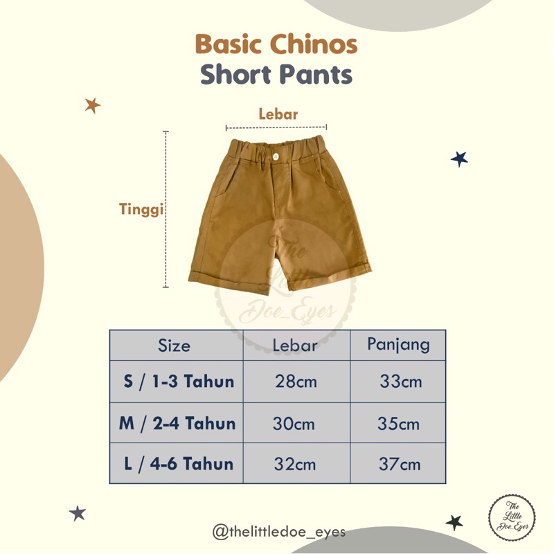 Basic Chinos Short Pants - Celana Chinos Anak