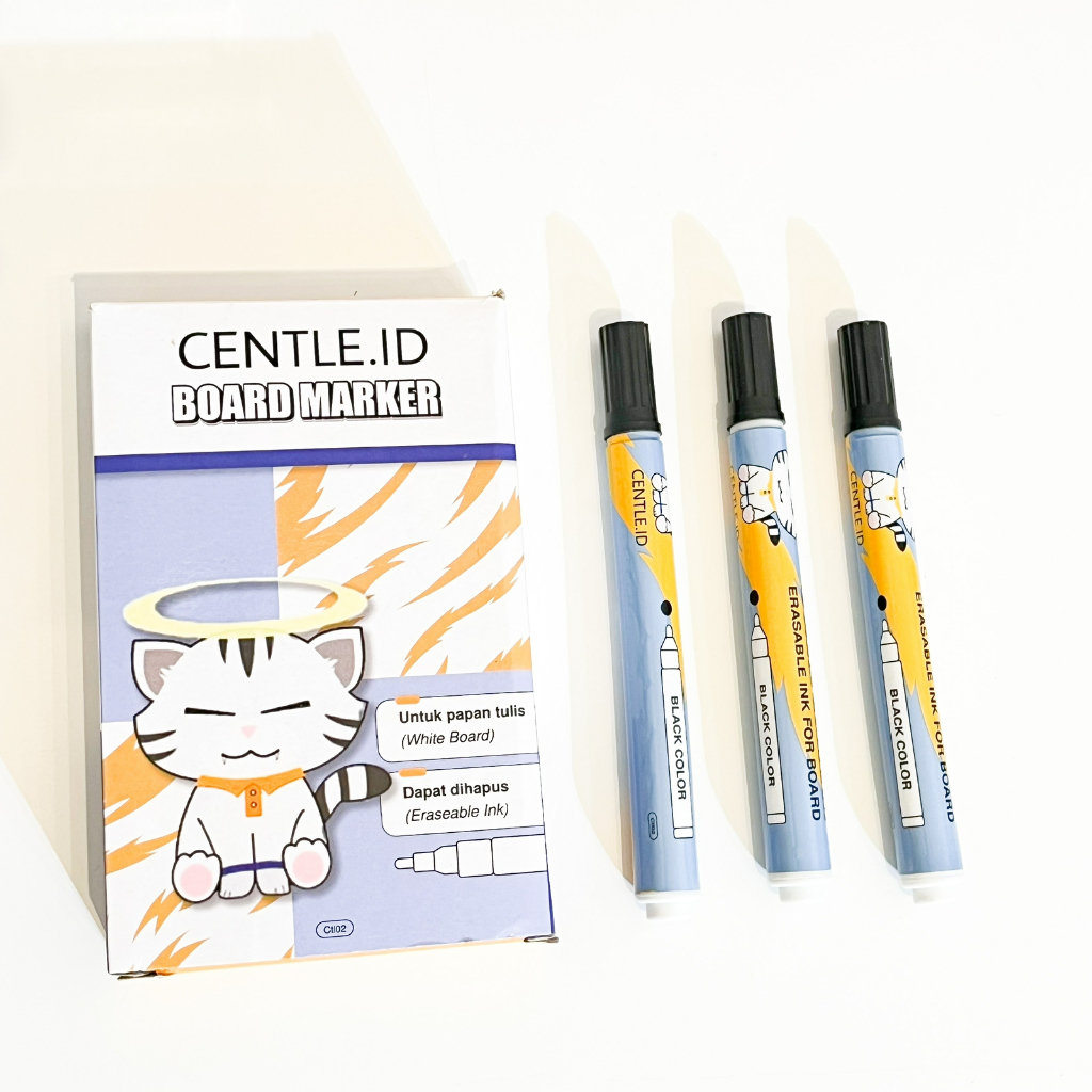 

CENTLE.ID SPIDOL WHITEBOARD CENTLE.ID HITAM ROUND TIP / SOUVERNIR / KADO UNIK COD