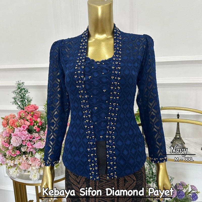 Kebaya Jadi Sifon payet Diamond/ Kebaya Bali Jadi Bgus Murah