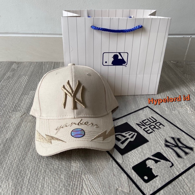 Topi Ny mlb Cap petir Lightning yankess / topi baseball Free Paperbag