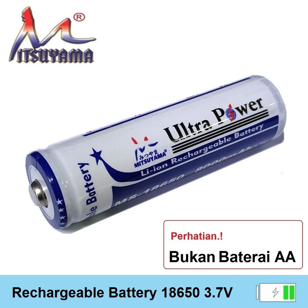 Baterai Mitsuyama MS-18650 8000mAH 3,7v