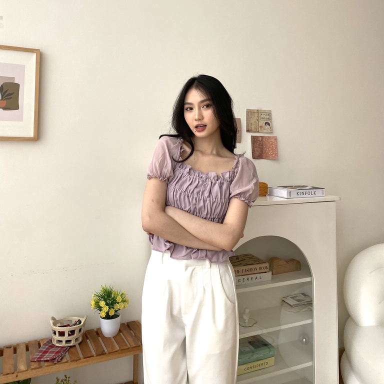 Rendall Ruffle Top - Casual Blouse - Atasan Korean Wanita