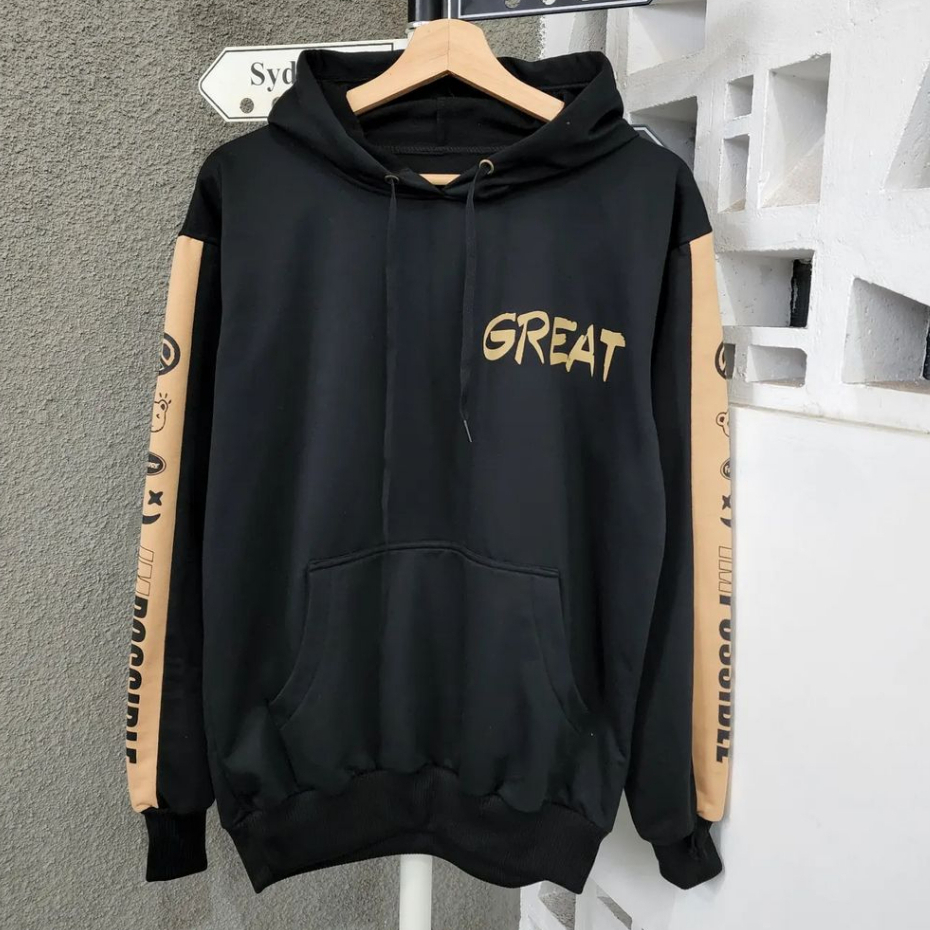 Hoodie Great Combie Hoodie Atasan Pria Wanita Hits Bahan Fleece