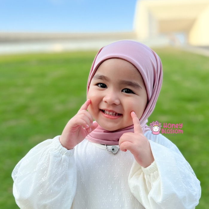 HoneyBlossom - pashtan inner kejora series / jibab anak perempuan / pasmina instan anak 1-6 tahun