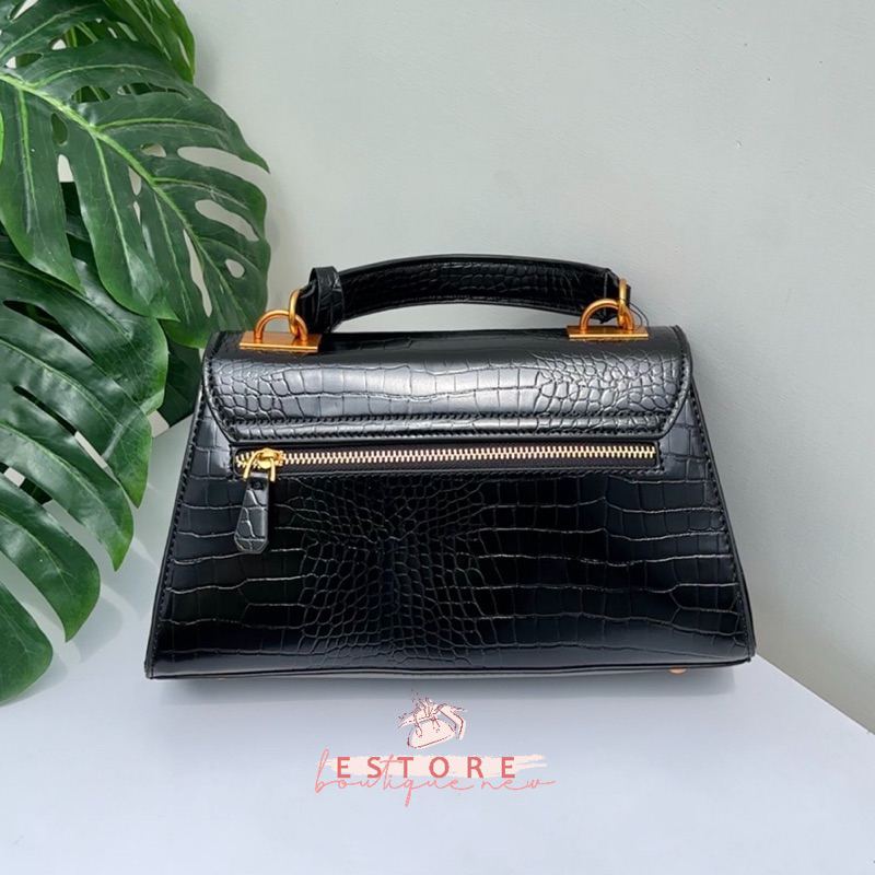 Tas Selempang Wanita Croco Top Handle