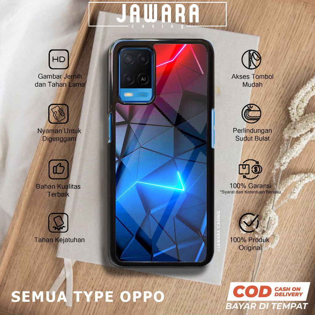 Case Oppo A54 Case Hp Oppo A54 Premium Glossy Jawara Casing [ABST] Casing Hp Aesthetic Kesing Hp Kar