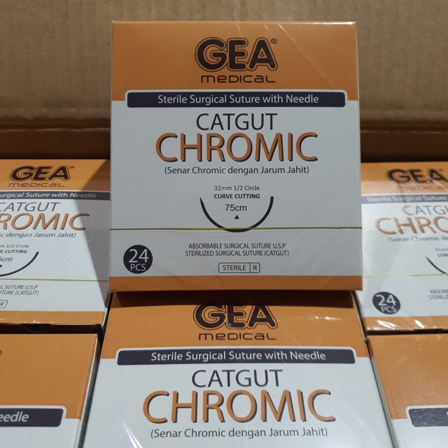 Catgut CHROMIC GEA - Benang Jahit Cromic - Benang Operasi CHROMIC GEA